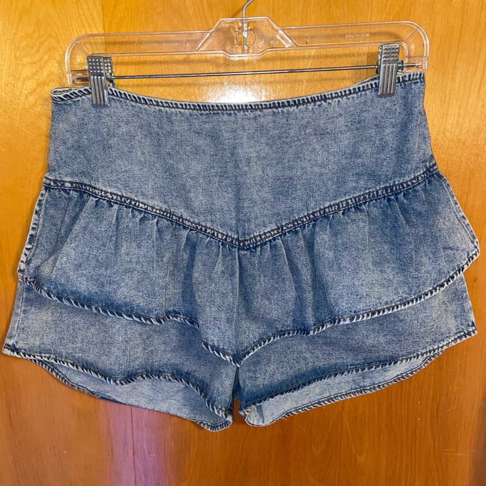 Acid Wash Jean Skort!